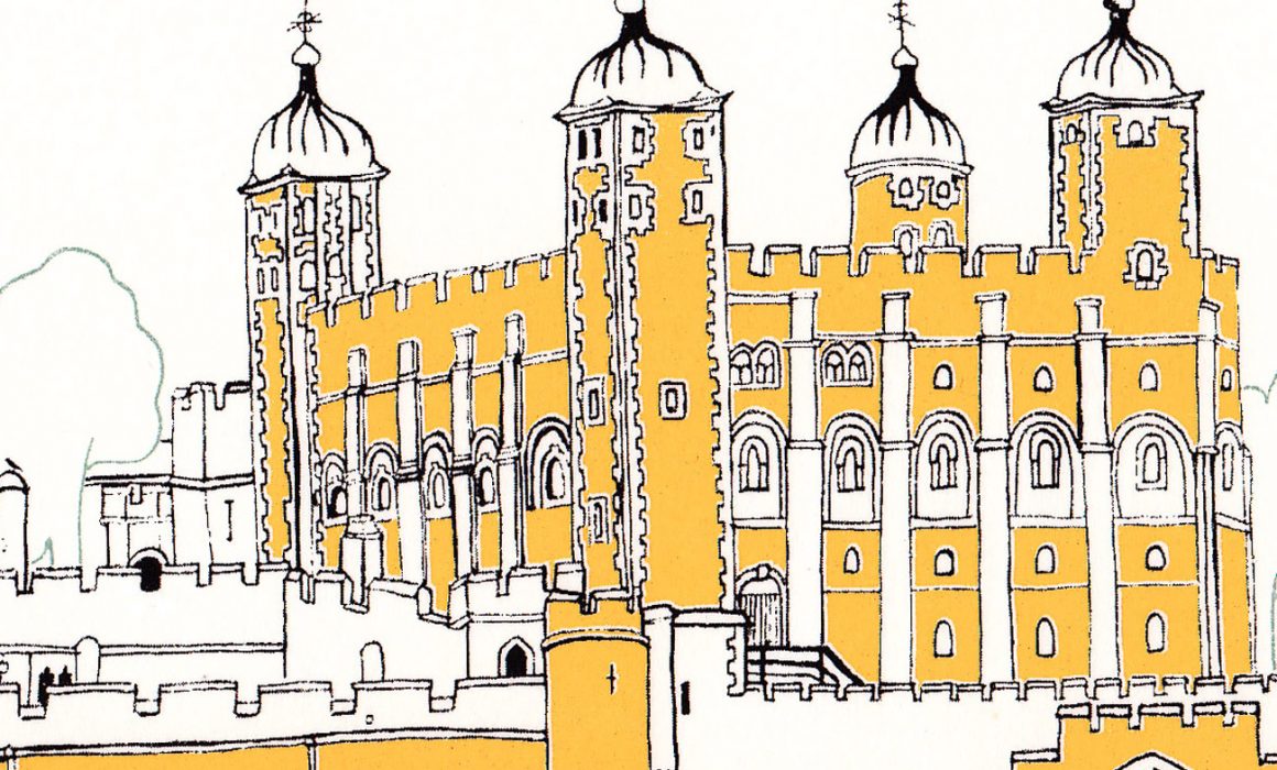 Kethi Square 4 A Walk byThe River TowerofLondon 34x24 screenprint limited edition